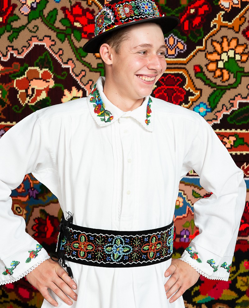 Costum popular barbat Somes  cu margele - Ilva