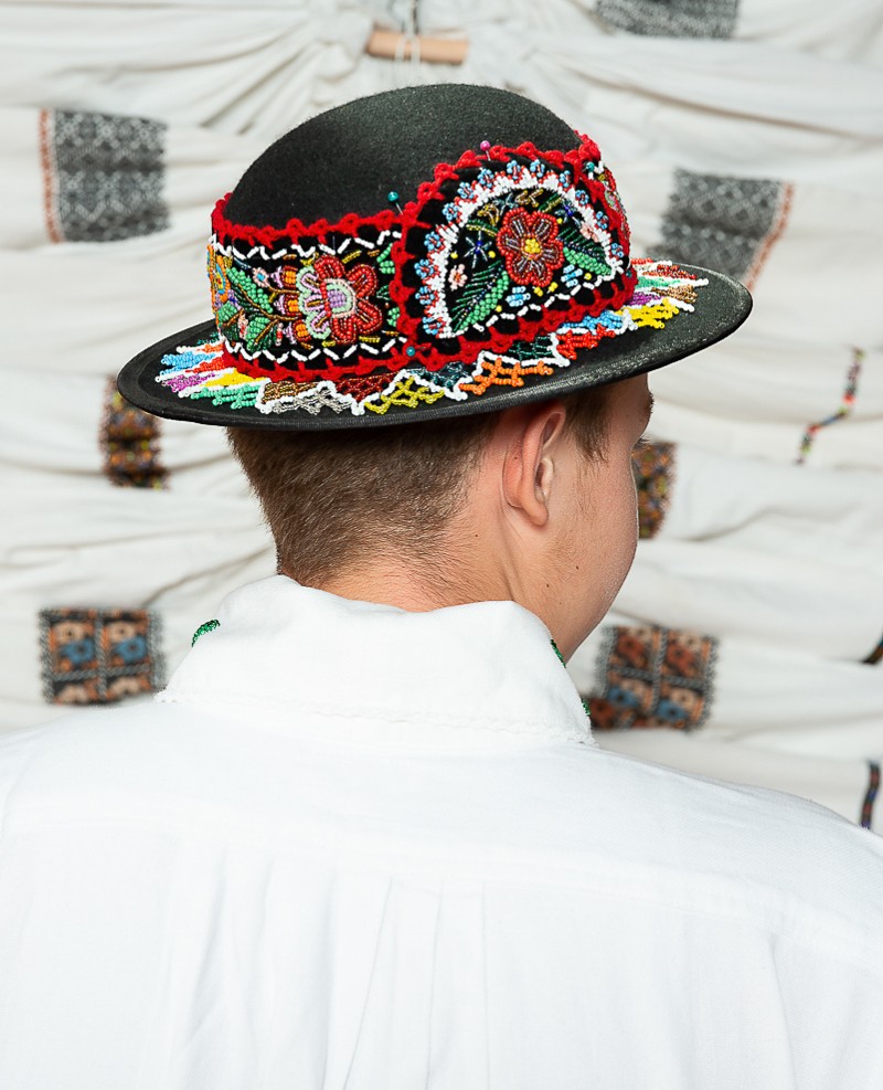 Costum popular barbat Somes  cu margele - Ilva