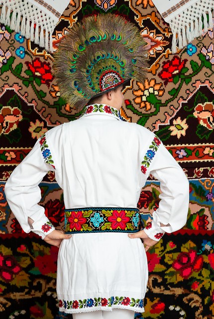 Costum popular barbat Somes ruja mare