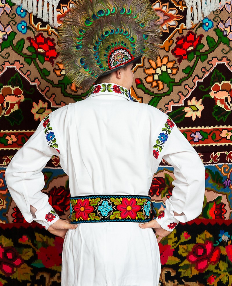 Costum popular barbat Somes ruja mare