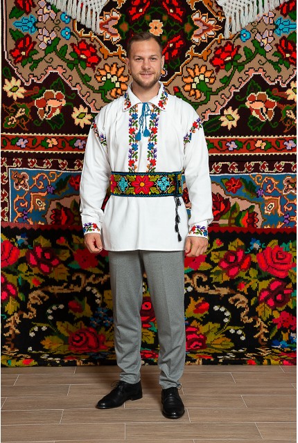 Camasa populara barbat Grigore cu brau 