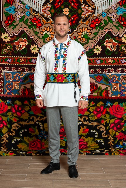 Camasa populara barbat Grigore cu brau 