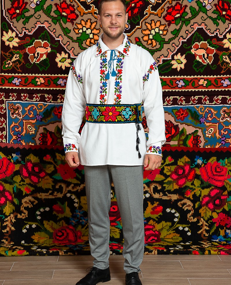 Camasa populara barbat Grigore cu brau 