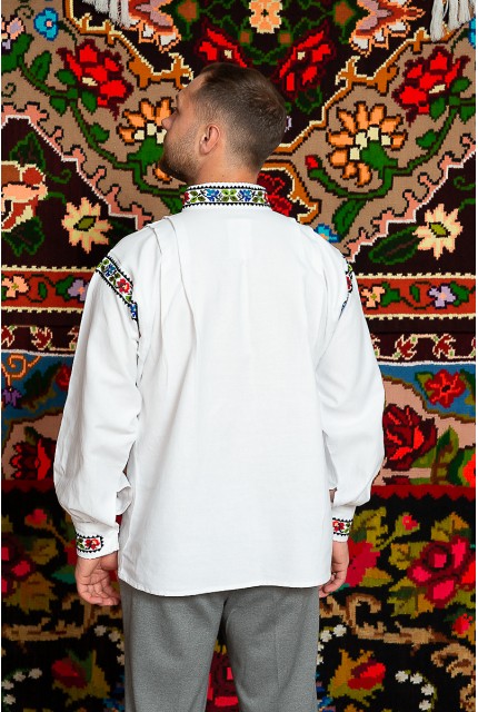 Camasa populara barbat Somes cu guler tunica