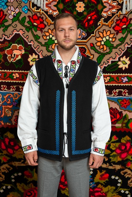 Camasa populara barbat Somes cu vesta Mihai