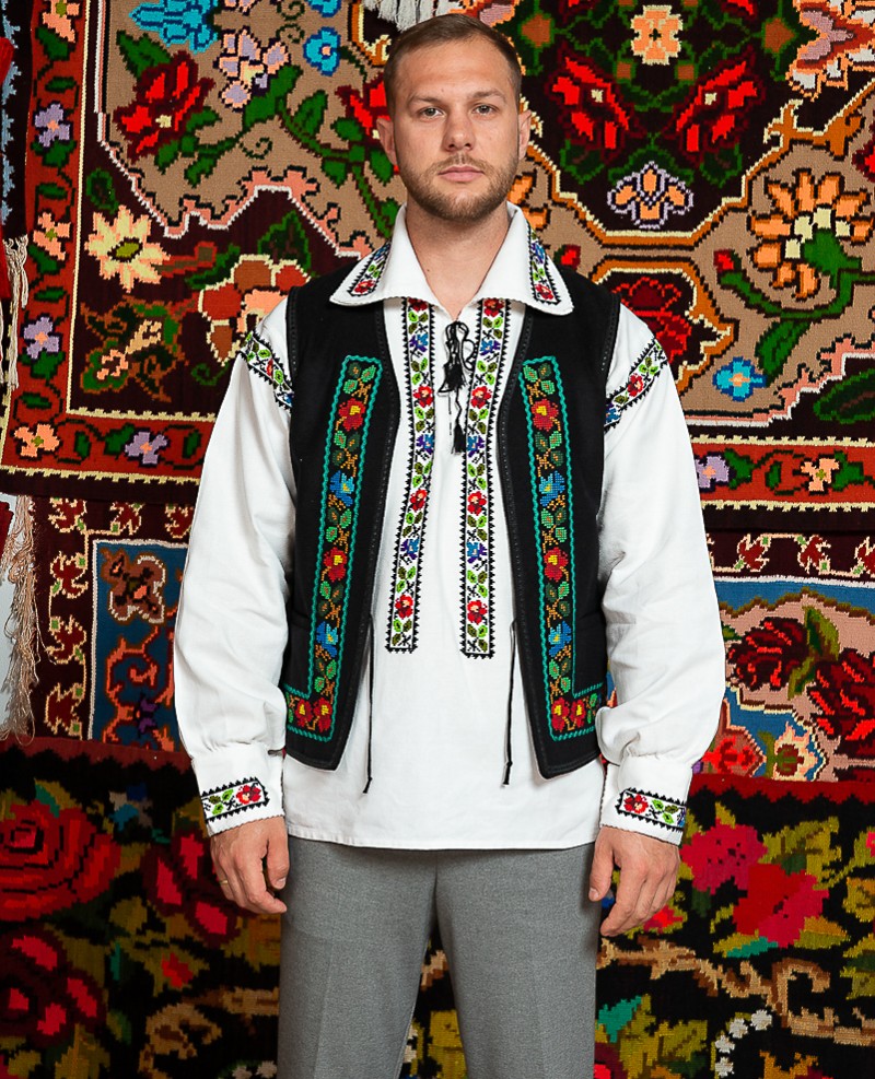 Camasa populara barbat Somes cu vesta Somes