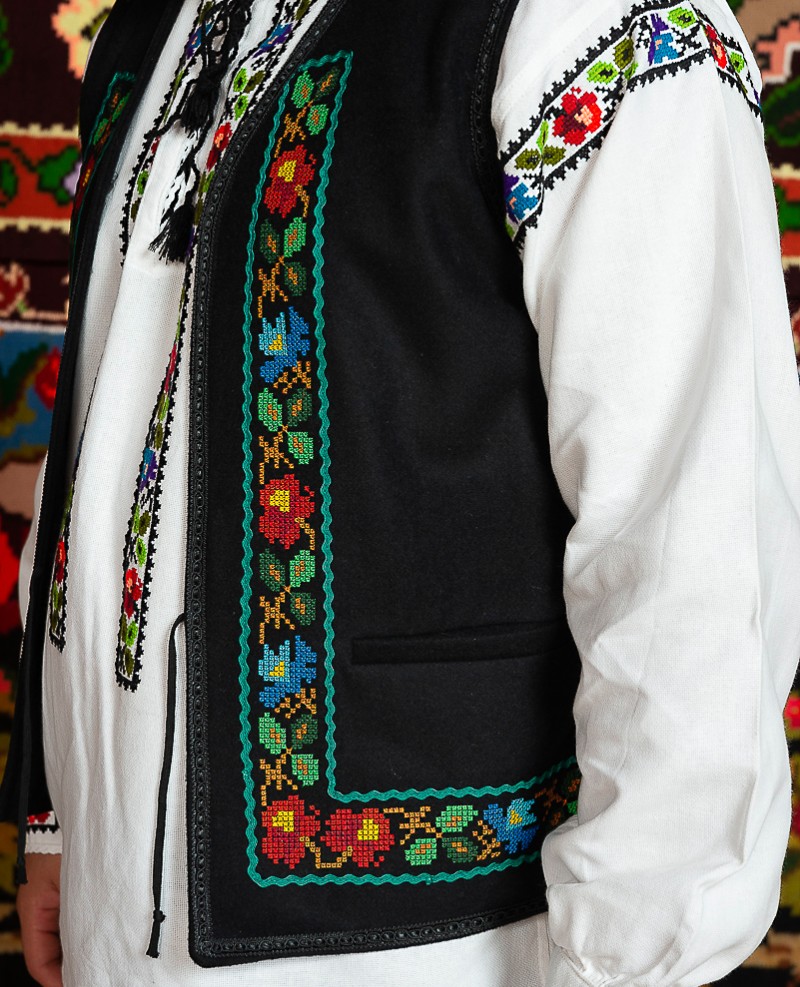 Camasa populara barbat Somes cu vesta Somes