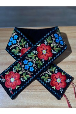 Brau lat bărbătesc cu motive florale lat 12 cm , lungime 110 cm