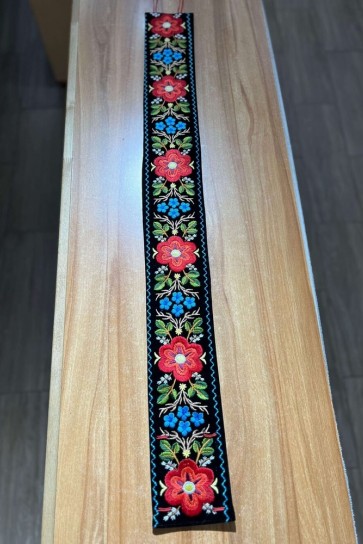 Brau lat bărbătesc cu motive florale lat 12 cm , lungime 110 cm