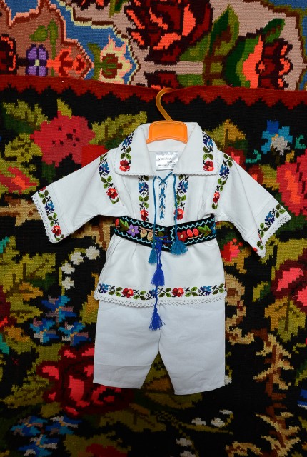 Costum traditional popular baiat Somes botez