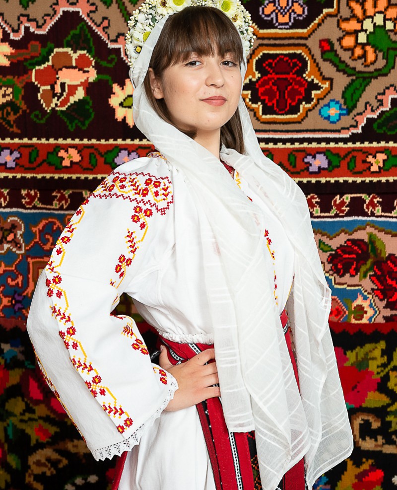 Costum popular femeie Muntenia, Calarasi - Camelia