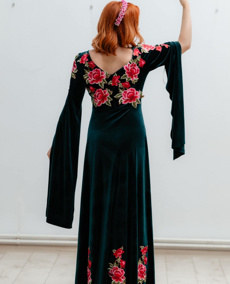 Rochie Stefana - verde smarald