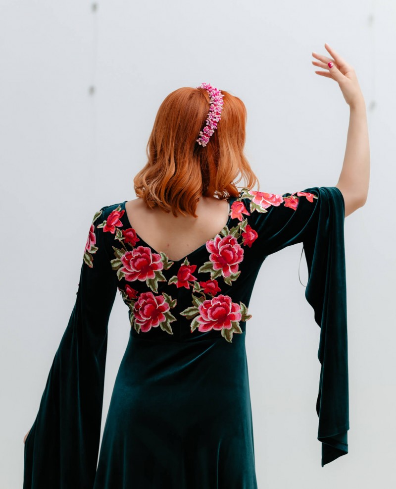 Rochie Stefana - verde smarald