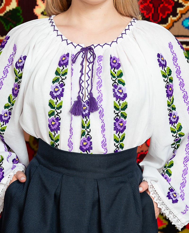 Ie/Camesa cu maneca lunga - Violeta