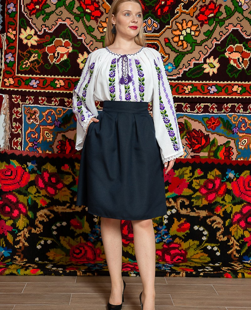 Ie/Camesa cu maneca lunga - Violeta