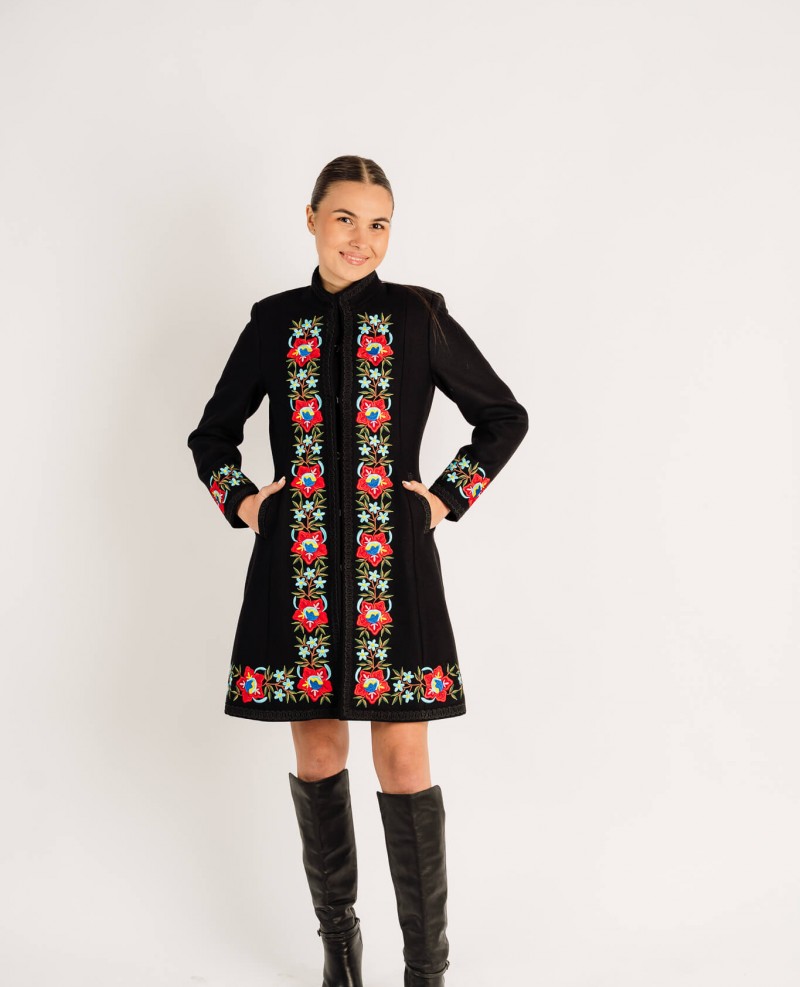 Palton Viorica negru