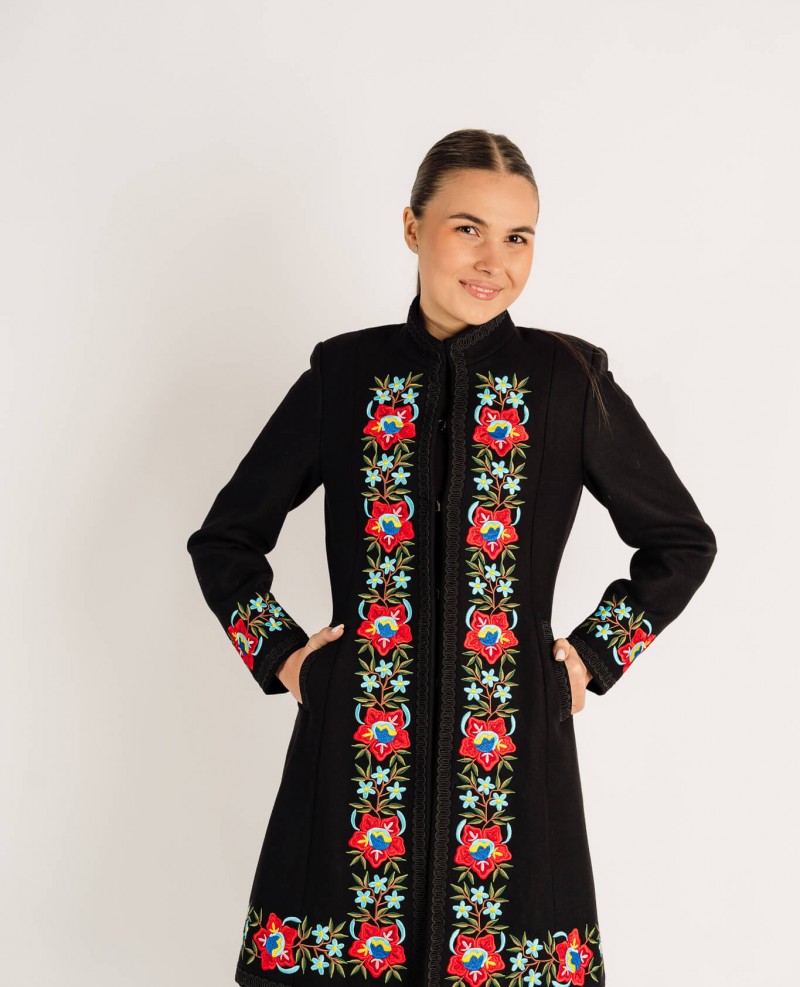 Palton Viorica negru