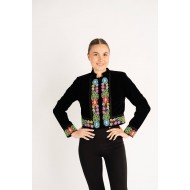 Sacou  Gina din catifea, cusus manual cu margele din motive florale