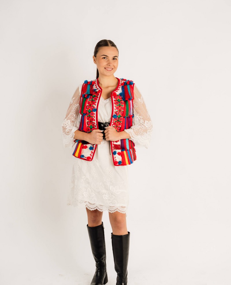 Vestă cu ciucuri de matase - Someș