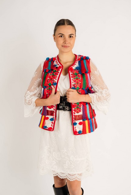 Vestă cu ciucuri de matase - Someș