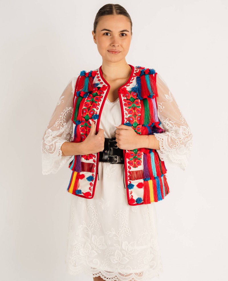 Vestă cu ciucuri de matase - Someș