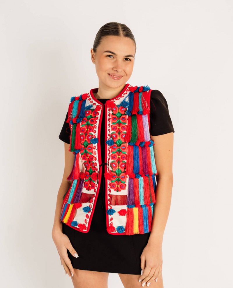 Vestă cu ciucuri de matase - Someș