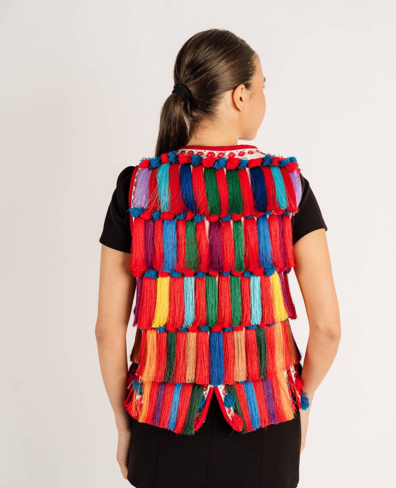 Vestă cu ciucuri de matase - Someș