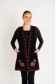Vestă Monica nragra cu motive florale - Valea Somesului