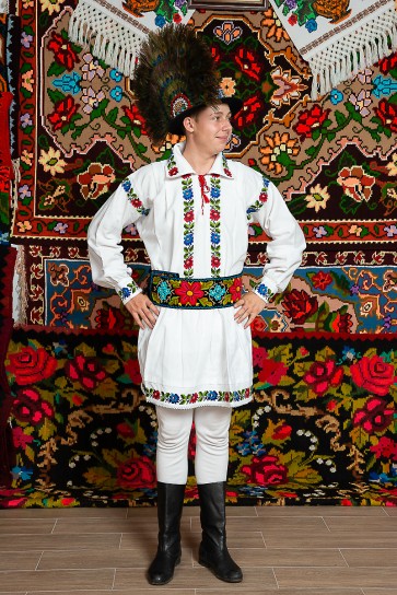 Costum popular barbat Somes ruja mare