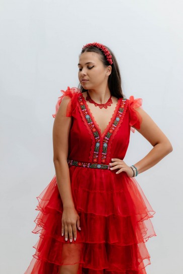 Rochie Julie - rosie Rochie Julie - rosie